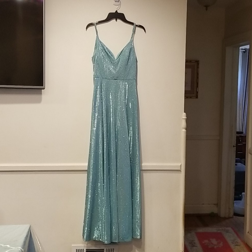 New B. Darlin Green Sequin Gown